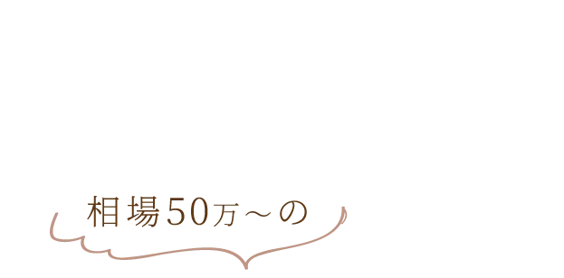相場50万〜の