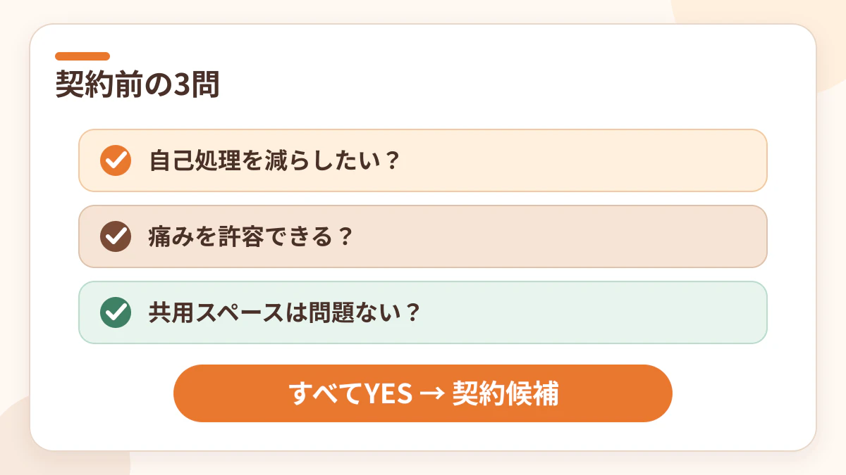 メンズフレイアを契約候補にする前の3問チェック