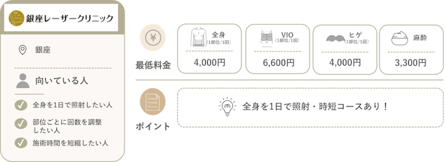 銀座レーザークリニック　紹介