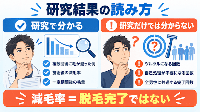 【部位別】男性の医療脱毛でツルツルを目指すには何回必要？