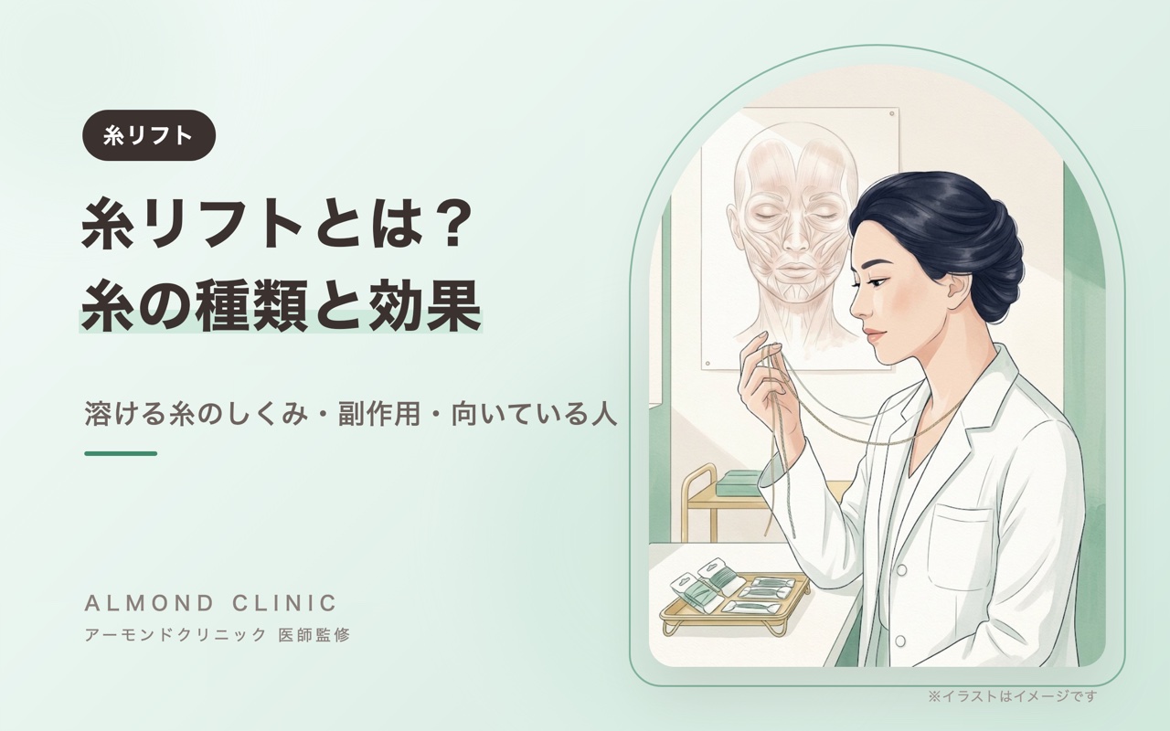 糸リフトとは？糸の種類と効果 溶ける糸のしくみ・副作用・向いている人