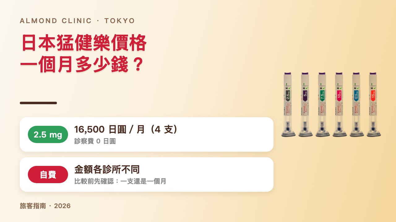 日本猛健樂價格