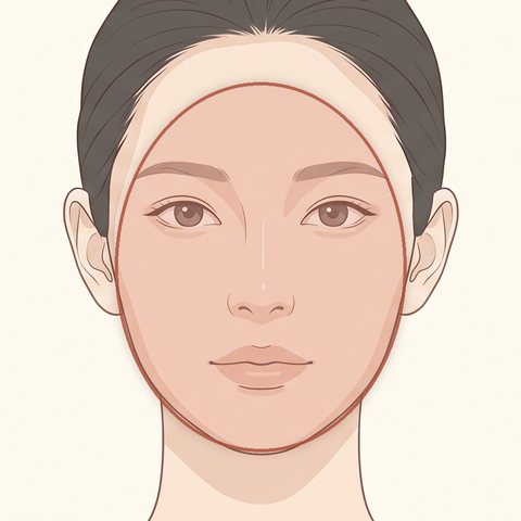 マイクロのボトックス注射の部位イラスト