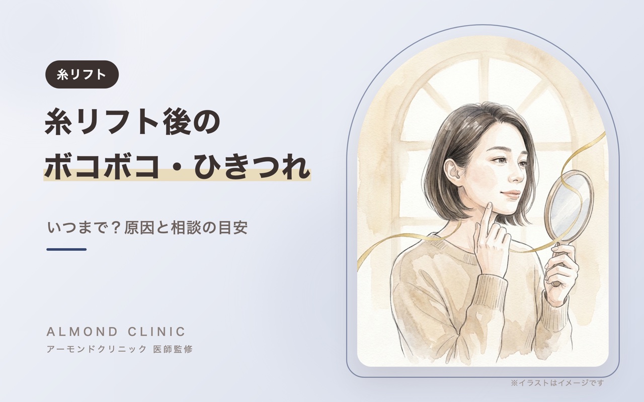 糸リフト後のボコボコ・ひきつれはいつまで？