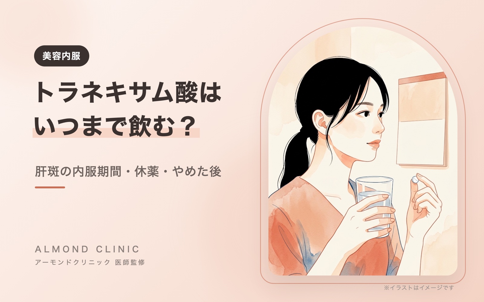 美容内服のコラムの表紙イラスト