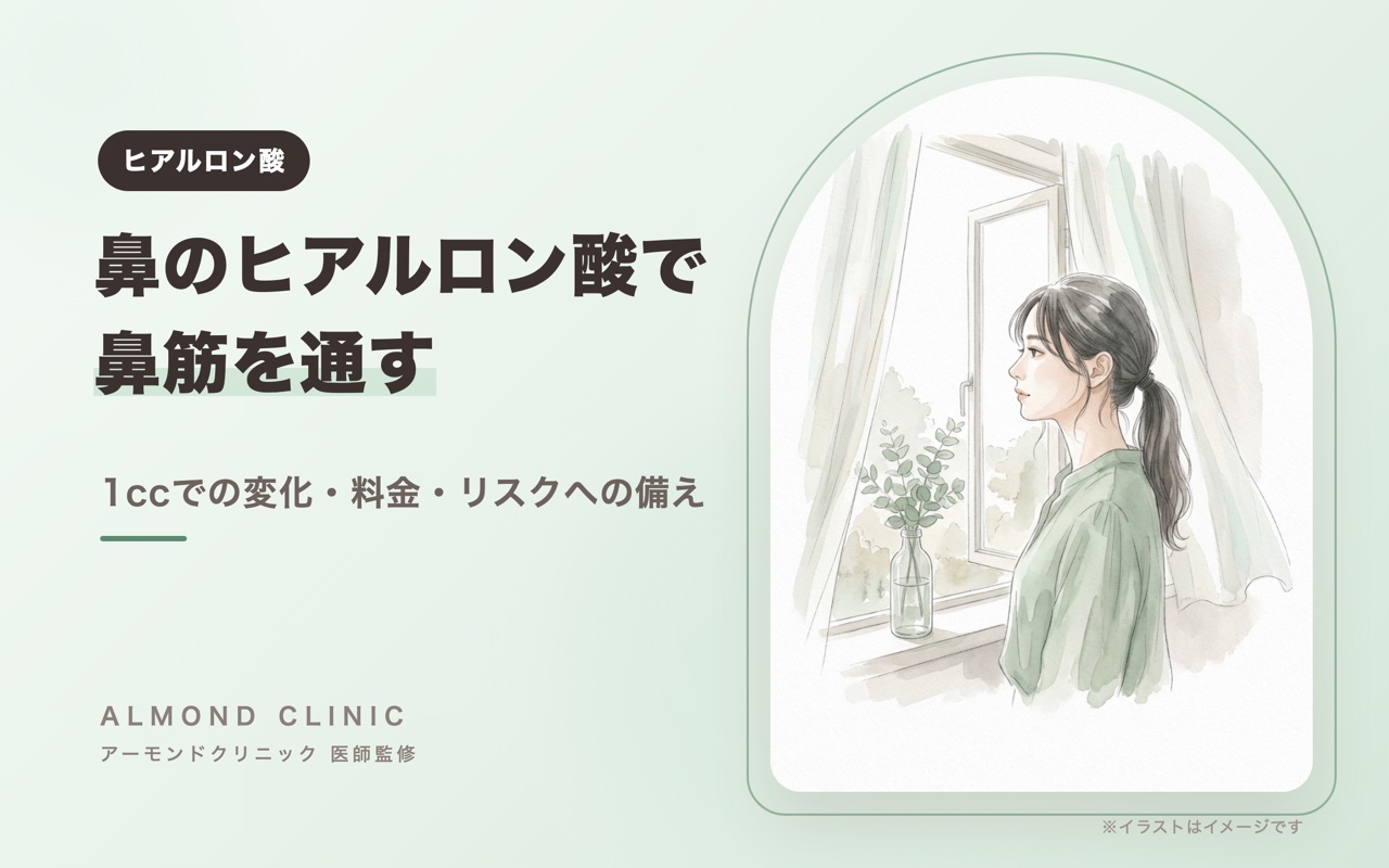 鼻のヒアルロン酸で鼻筋を通す|1ccでの変化・料金・リスクへの備えを医師が解説