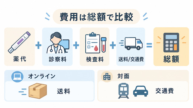 マンジャロ 費用 オンライン 対面 違う